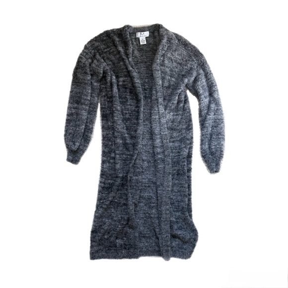 Magaschoni Charcoal Open-Front Cardigan - Picture 1 of 5